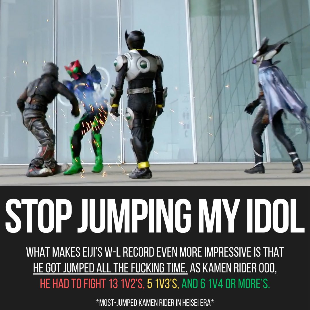 TokuStats's tweet image. LEAVE HIM ALONE 😩
#KamenRiderOOO