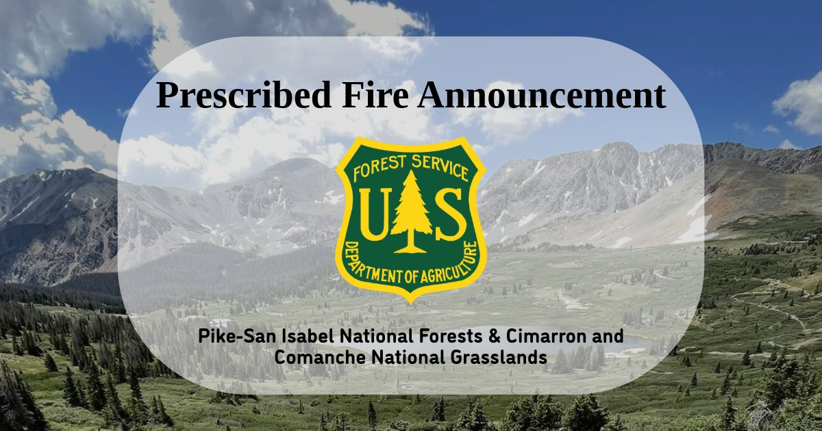 The South Platte Ranger District has announced plans to burn up to 536 acres of National Forest System lands in the Green Mountain–Little Scraggy area of Jefferson County in the coming weeks. #GreenmountainRX #SouthPlatteRD

Read more here: fs.usda.gov/detail/psicc/n…
