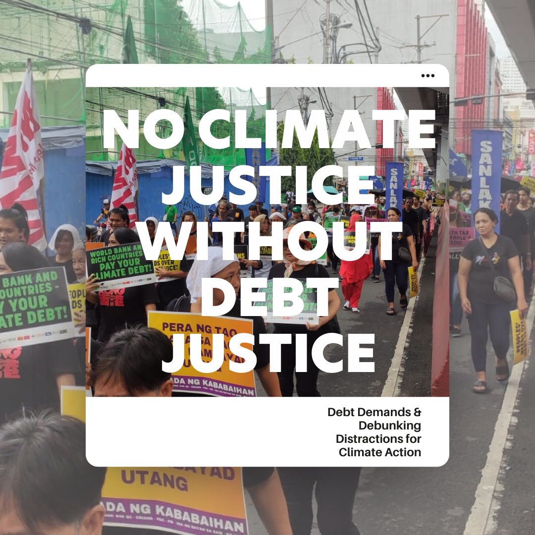 social_rights's tweet photo. 🌍We cannot achieve #ClimateJustice without #DebtJustice
We need:
✅#DebtCancellation
✅Grant-based #ClimateFinance from rich countries
❌ No to false solutions like #DebtSwaps & #PrivateFinance
Learn more in our collective briefing 👉 https://t.co/X0aMWxiCTC https://t.co/Z5I4mI5BCr