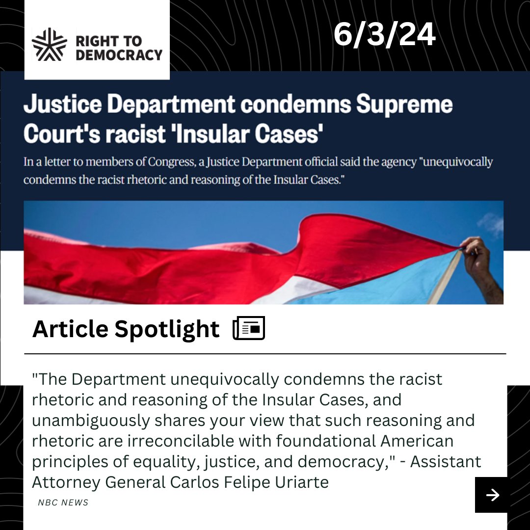 A historic move as the DOJ makes department-wide policy what we know to be true: The Insular Cases deserve no place in our law.