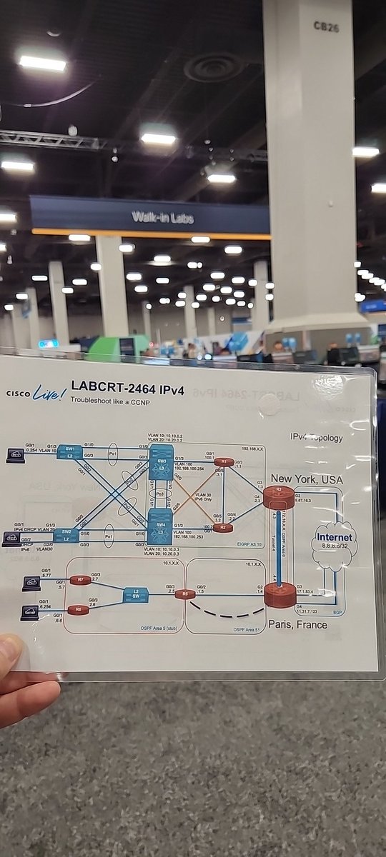 RTPCCIE's tweet photo. Can you Troubleshoot Like a #CCNP?  Test your skills at Walk-In Labs. 

The Basic provides an opportunity to learn and apply troubleshooting techniques and then test your skills on the Intermediate and Advanced labs...try all 3!  #CiscoLive @CiscoLive @LearningatCisco https://t.co/YmF3bG2S1t