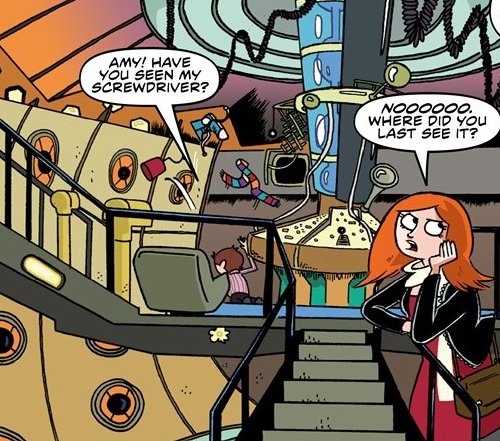 DWComicArt's tweet photo. Panel from “Sonic Sleuth” by @MarcEllerby, backup strip in The Eleventh Doctor #3. #DoctorWho #doctorwhocomics #bringbackbackupstrips https://t.co/EVuJVkrOu2