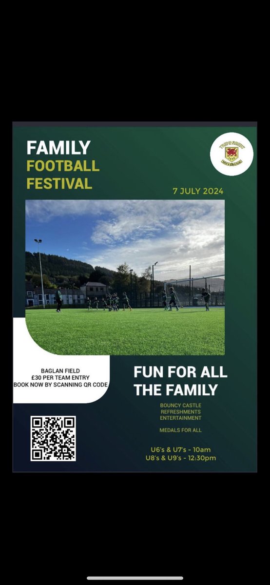 Treherbert BGC (@treherbert_snrs) on Twitter photo Come and join what should be a cracker. All teams from under 6 to under 9s welcome. Scan the qr to register! Come and join what should be a cracker. All teams from under 6 to under 9s welcome. Scan the qr to register!