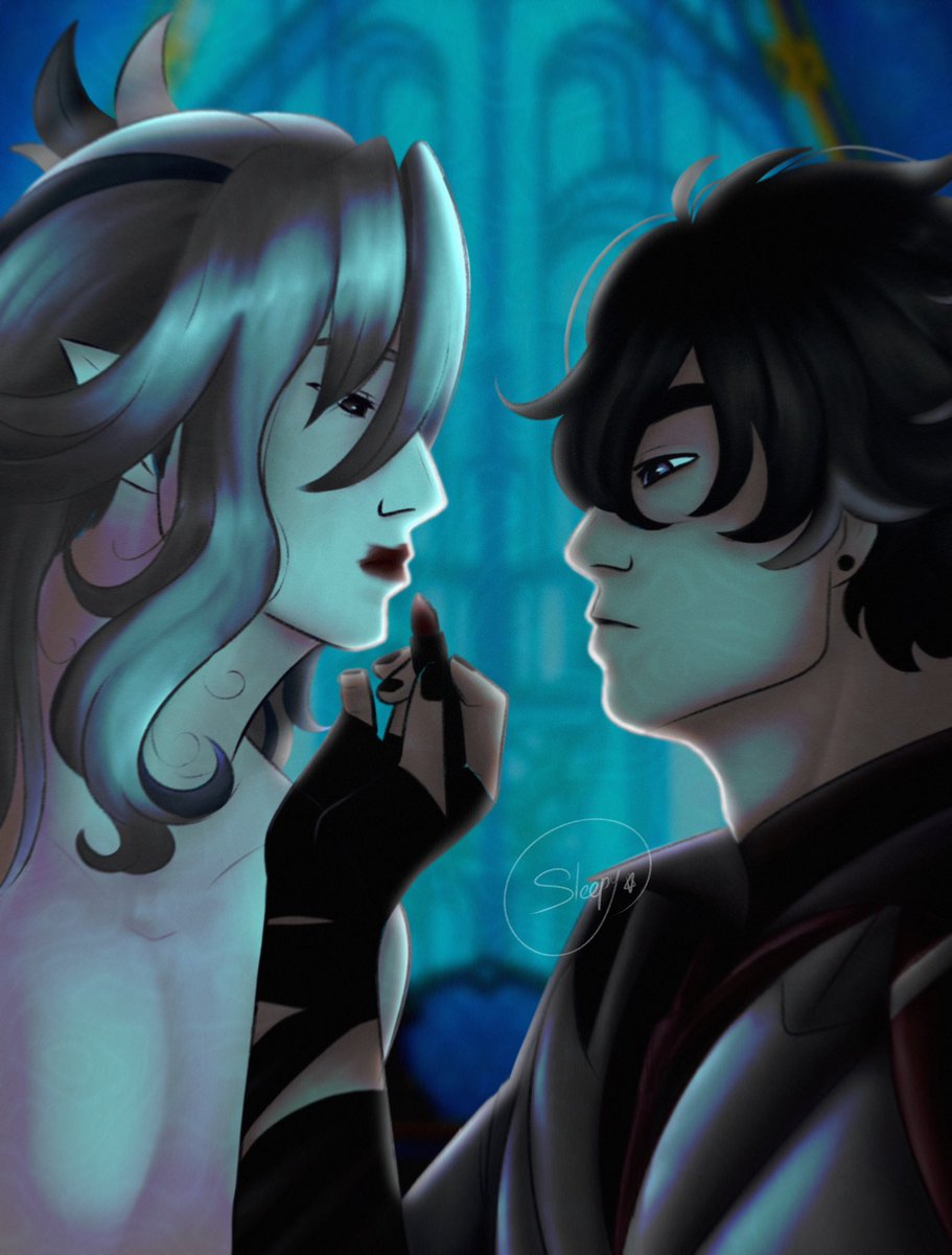 SleepyHeadThere's tweet photo. « You’re beautiful monsieur Neuvillette… »

#wriolette #wriothesley #neuvillette #Genshin_Impact #fanart https://t.co/ReK75KZb7B