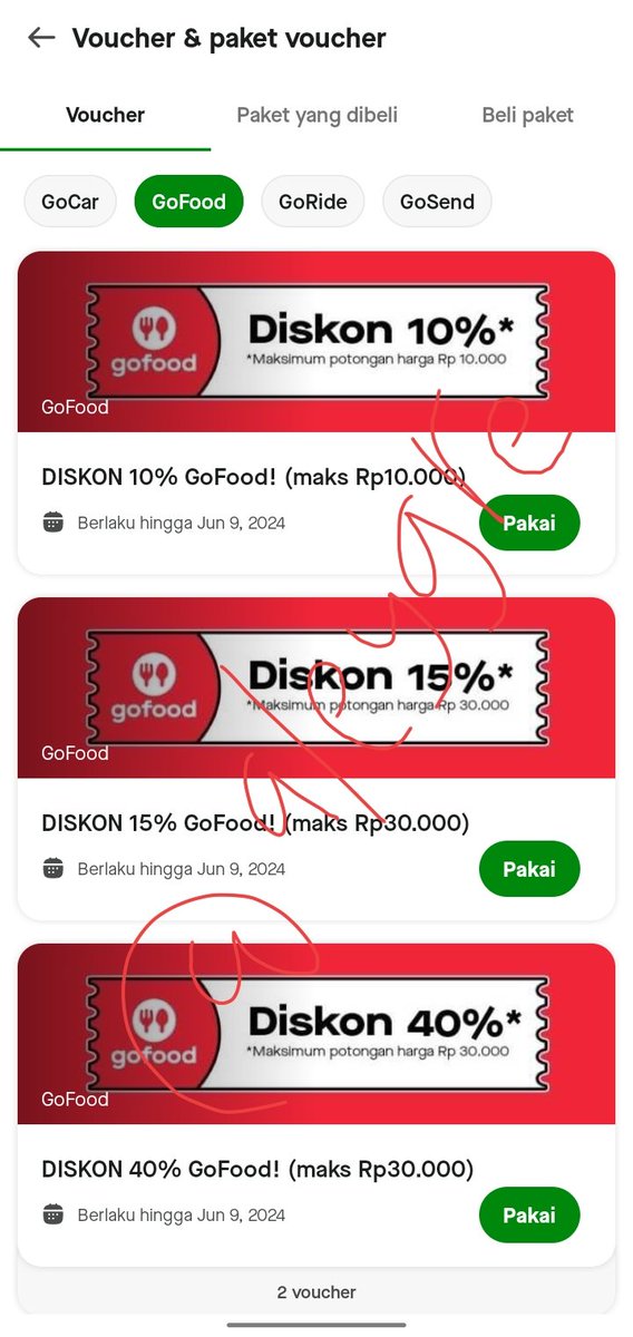 aleygre's tweet image. wts voc / voucher gofood &amp;amp; goride

- gf+ (tergantung toko berlogo gf+)
- fee 4,5k
- bisa cek dulu
- ghosting 30 mins = cancel
- chat via DM atau WA (fastresp) wa.me/6285155036361

t. voc voucher gofood gf+
#zonauang #zonaba