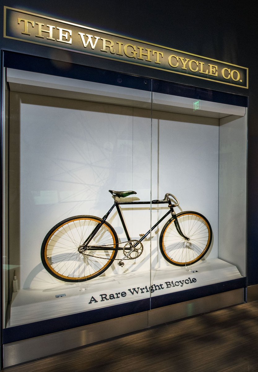 Before they were airplane inventors, the Wright brothers owned a bicycle shop. Only five bicycles made by the Wright brothers are known to exist. This one, a model they called St. Clair that was made in 1898, is on display in our 'Wright Brothers' gallery. #WorldBicycleDay