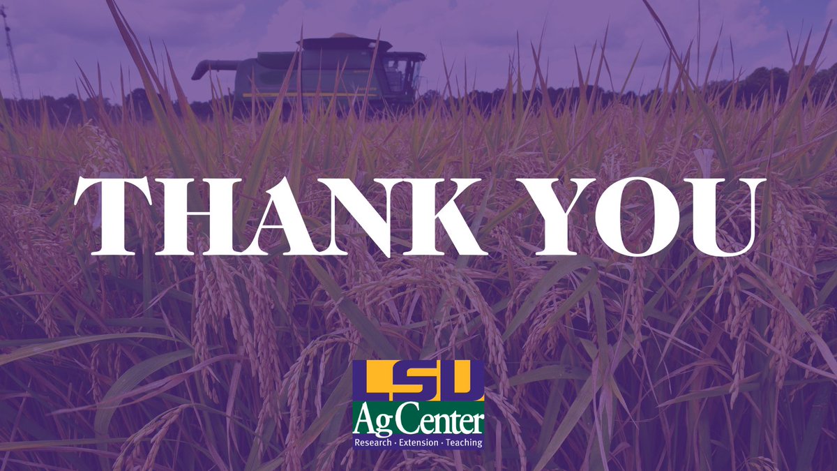 The LSU AgCenter extends our sincere appreciation to the Louisiana Legislature for their continued support of agricultural research and extension during the 2024 session. Your support is invaluable to helping us continue to serve the great state of Louisiana. Thank you!