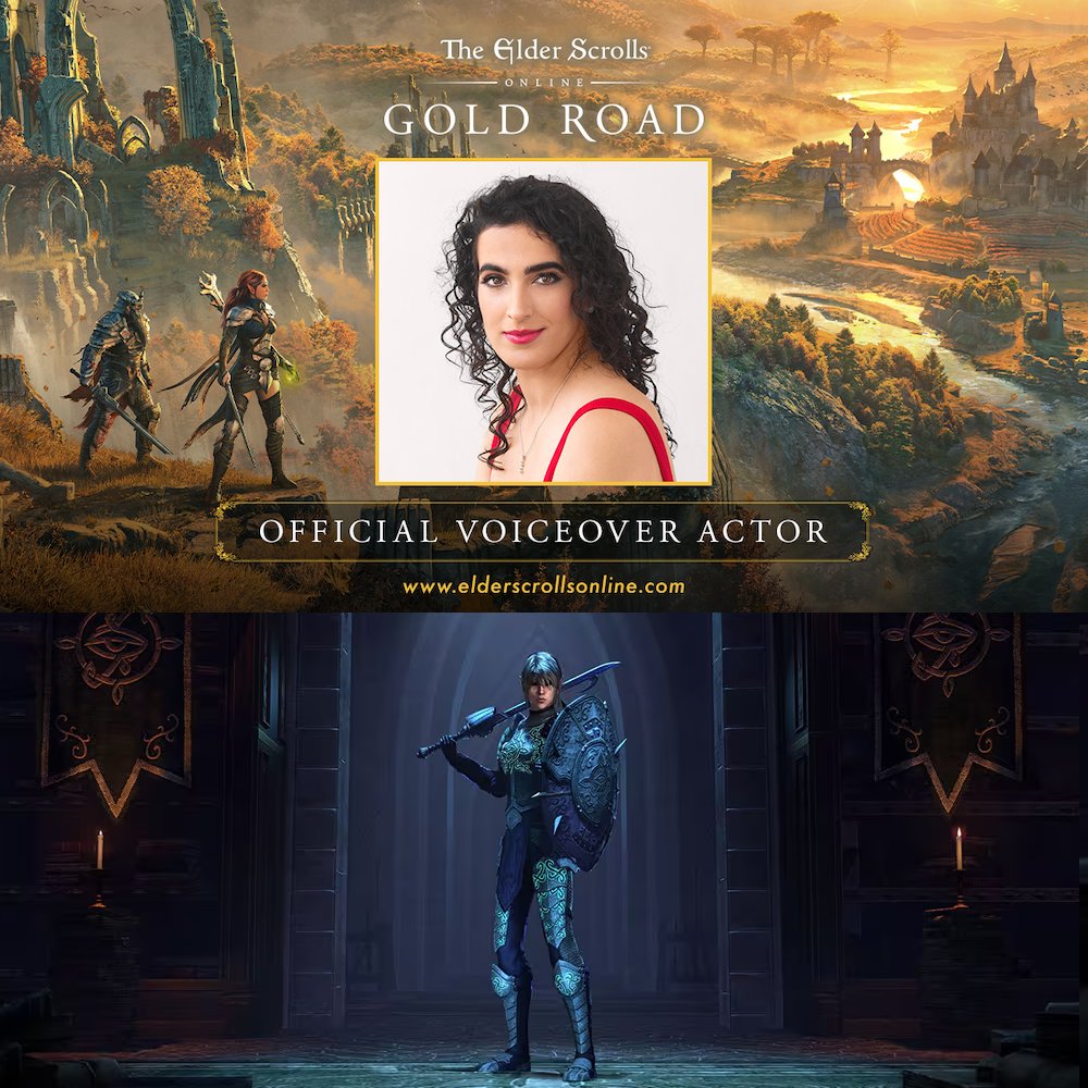 SimplyAllegra's tweet photo. Thrilled to share I'm the voice of Votary Nahlia in The Elder Scrolls Online: The Gold Road. We had such a great time sculpting this charming character, and helping bring her to life was a treat. Read more about her here! Thank you so much to the team ❤️ https://t.co/Tw9lNZmuCD https://t.co/DbF6R1PQWJ