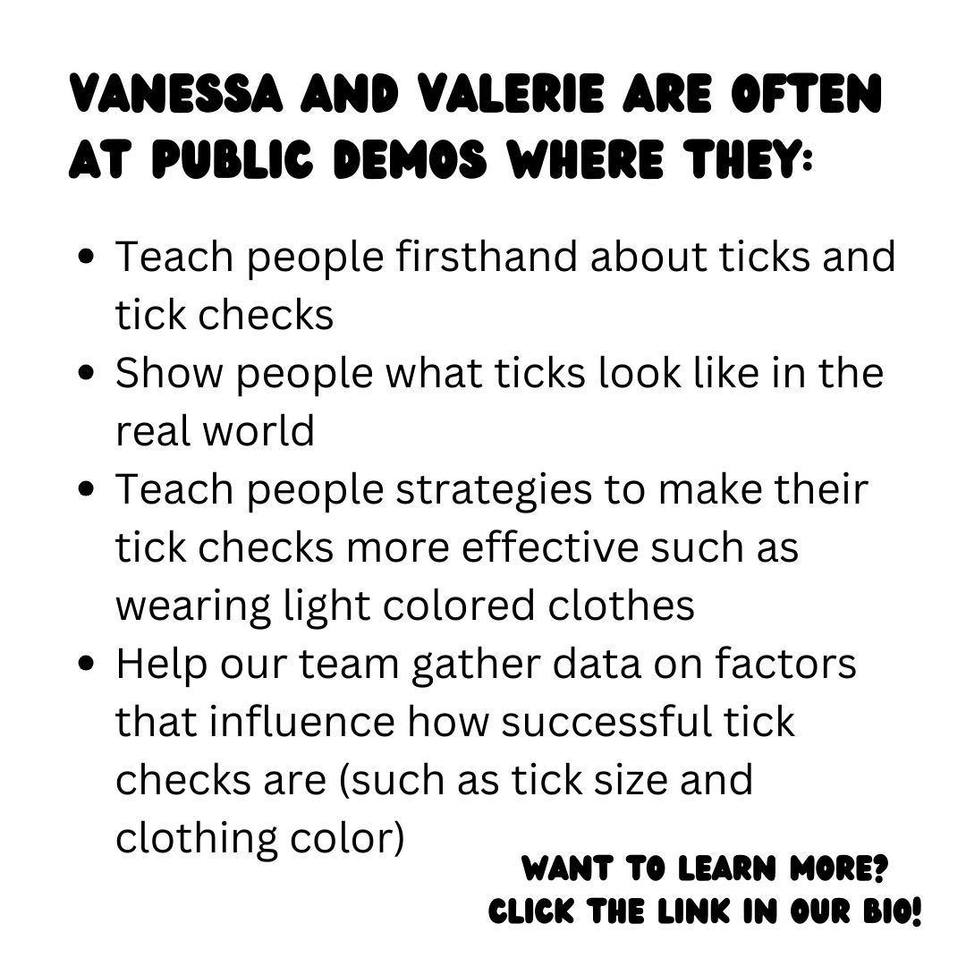 TickAppOnTour's tweet photo. Get to know some of our (less sentient) researchers here at #TheTickApp : Vanessa and Valerie. They're as stylish as they are smart!

#tickeducation #ticksafety #research #tickseason #ticks https://t.co/7o8yWRmsja