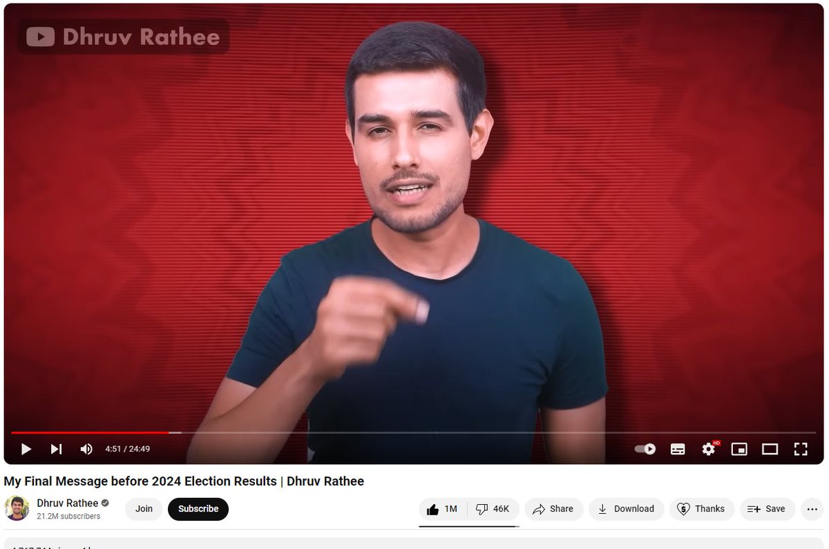 AmitOffline's tweet photo. Elvish yadav - 2 Days
Likes -1.1 million
Dislikes - 495k

Dhruv Rathee- 4 hours
Likes -1 million
Dislikes- 46k https://t.co/COVS8iu1Jo