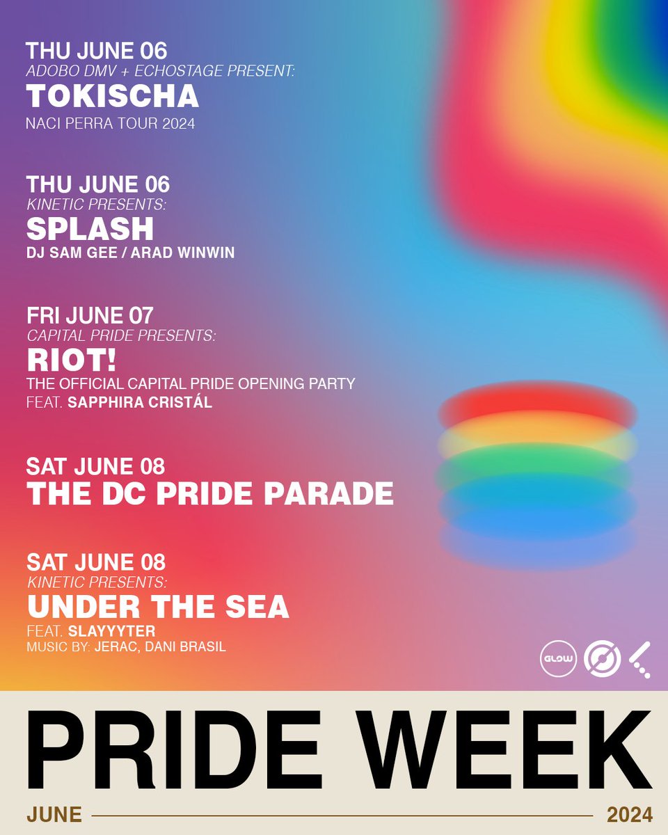 Happy #Pride2024 GLOW fam! You make our community bright and beautiful 🌈💖This month we’re celebrating YOU ✨ See you this weekend at the @CapitalPrideDC parade! 🥳