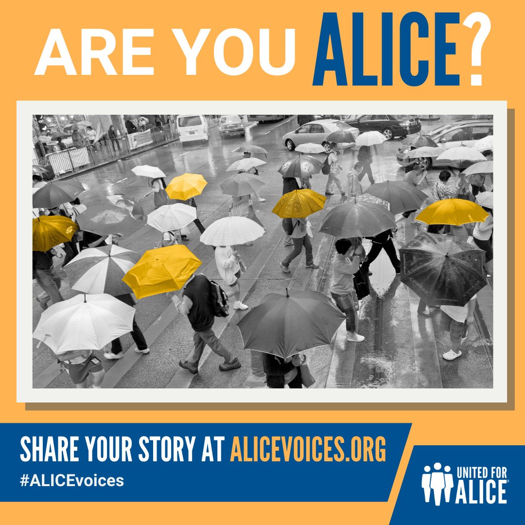 Are you ALICE, struggling to make ends meet yet often earning too much to qualify for assistance? If so, we invite you to share your story to help drive change. Record a voice message at ALICEvoices.org. #ALICEvoices #ALICE2024 #UnitedForALICE