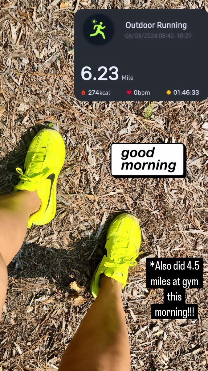 This on top of a killa lower body workout this morning! I'm outside this summer, well on a jogging trail that is!!! #RunnersHigh #WalkersHigh #NewGoals #Mileage #SunTan #SummerVibes