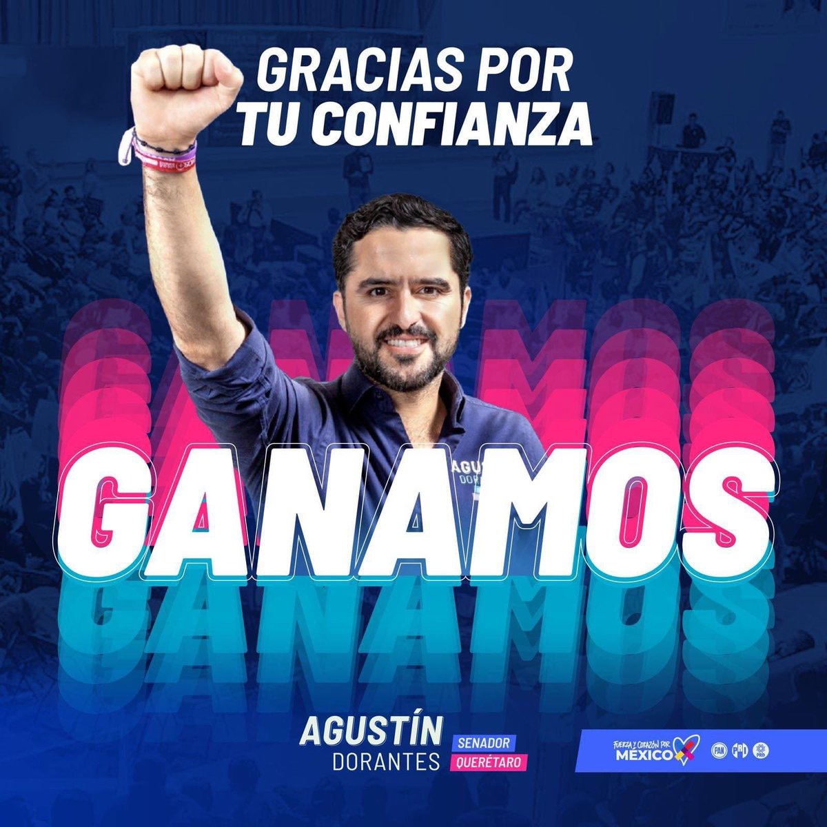 ¡No te voy a fallar! 

¡Gracias por tu confianza! 

¡Ganamos! ¡Ganó Querétaro! 🤟🏼