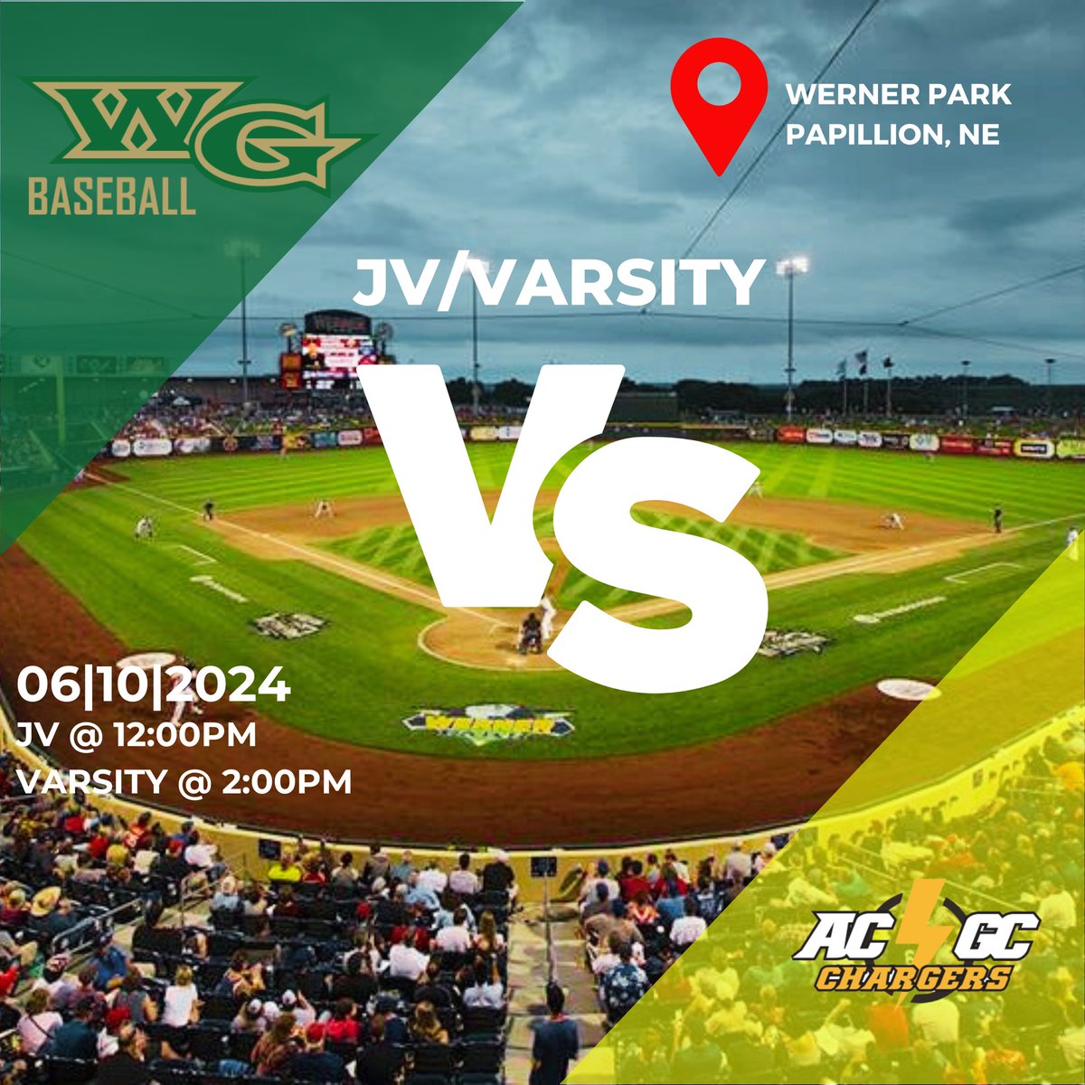 Pack your bags Hawk Fans! We are off to Omaha, NE next Monday to face <a href="/AcgcBaseball/">ACGC Baseball</a> at Werner Park 🤩 

⏰ JV - 12:00PM
⏰ Varsity - 2:00PM

🎟️ Admission is FREE 

👜 All bags must be clear and no larger than 16x16