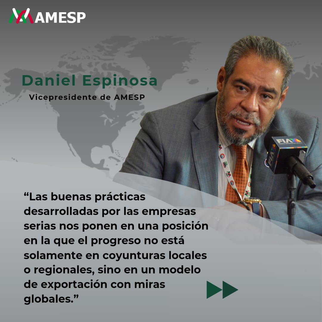 AMESP_oficial's tweet photo. Durante el 17° #CongresoPanamericanodeSeguridadPrivada, Daniel Espinosa @servisegdaniel Vicepresidente de AMESP, destacó la importancia de las empresas formales del sector como impulsoras del progreso global.
#AMESP #FEPASEP #UnidosPorLaSeguridad #SeguridadenProgreso https://t.co/qyF2aTXEZQ