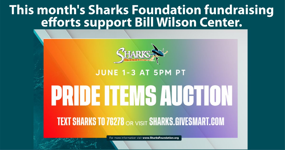 The Sharks Foundation is raising funds for BWC through its Sharks Pride Items Auction .
You still have time to make your bids.
e.givesmart.com/events/BO6/