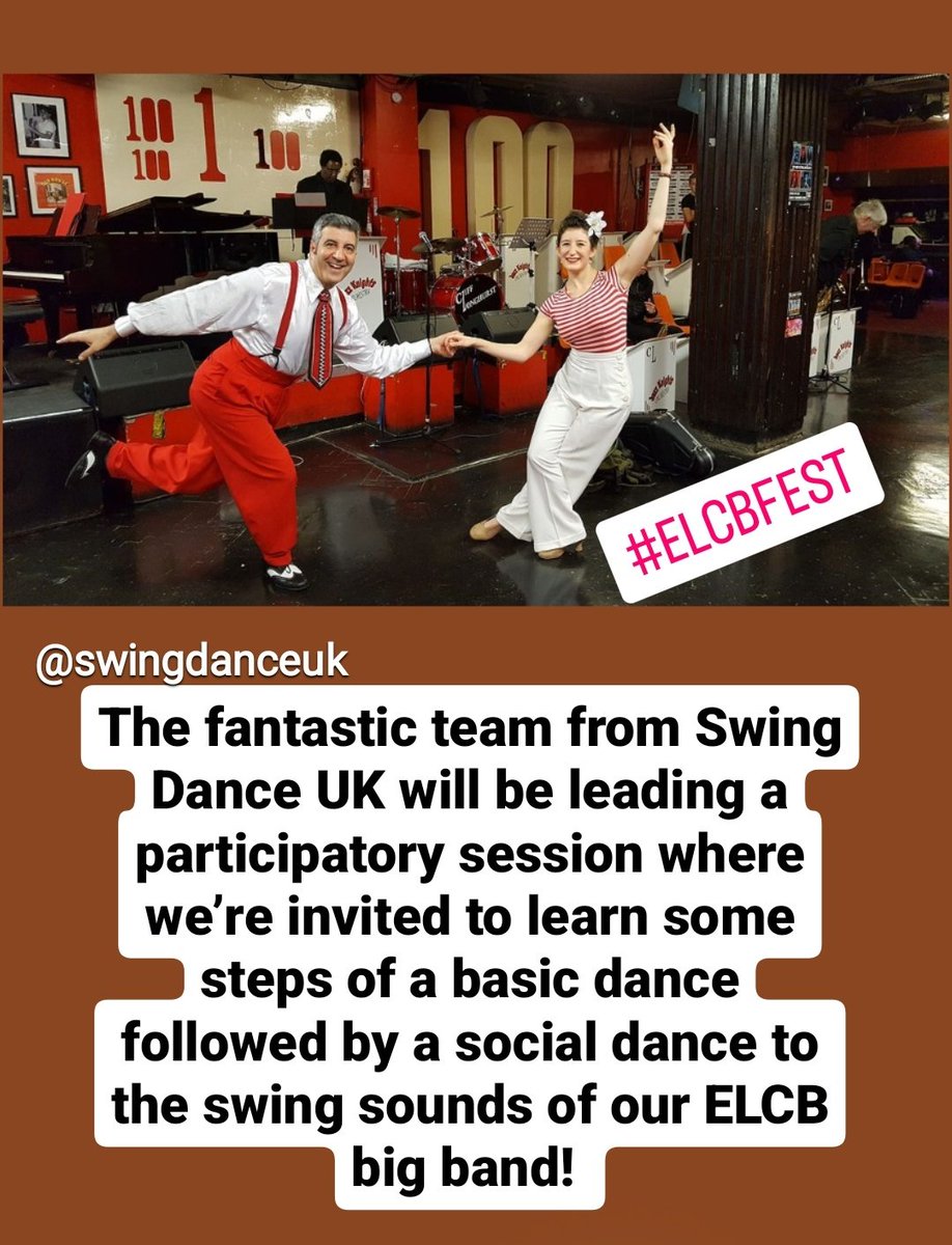 elcb_social's tweet photo. #ELCBFest is coming! @swingdanceuk are one of our brilliant guests joining us on Saturday. Will you be joining us too? https://t.co/h4OGQjifzG