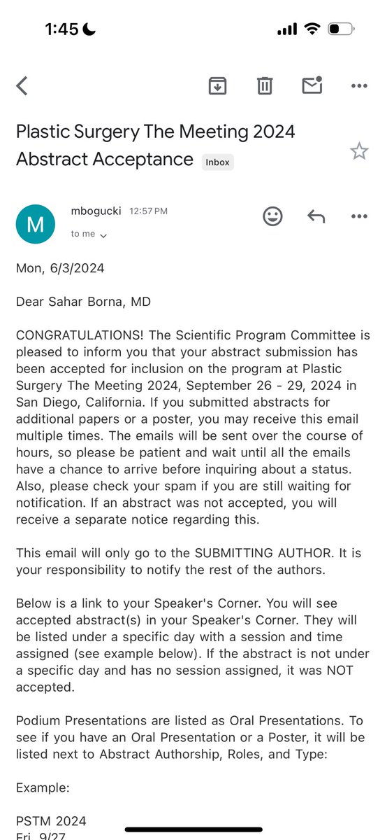 SaharBorna's tweet image. Annnndddd yesss! 
I’m going to #San_Diego this September!!! 
Thank you so much @ASPS_Members and @ASPS_News. 
See you soooon 🙌🏽🥳

#pstm2024 #asps #pstm #plastic_surgery