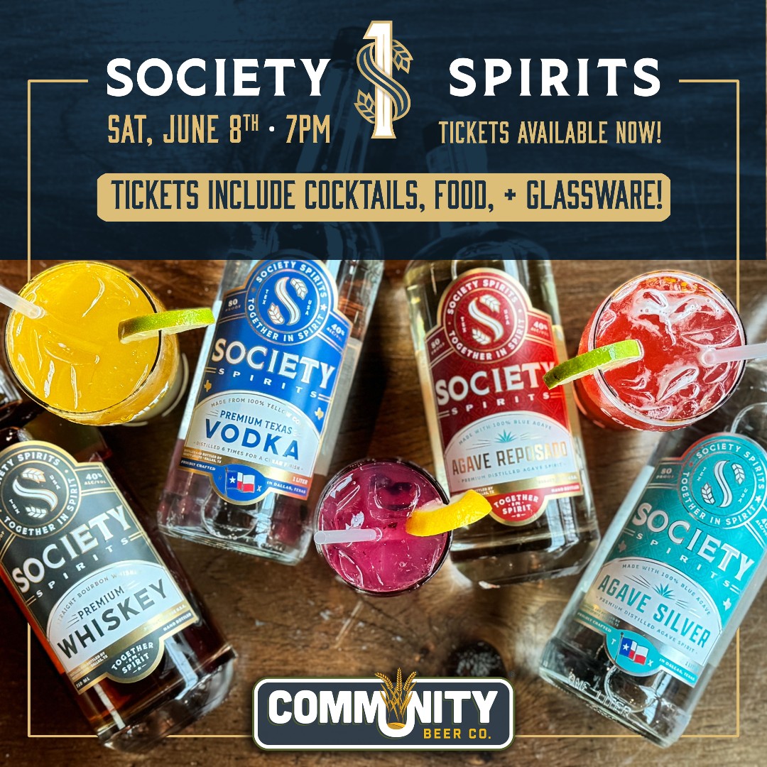 society_spirits's tweet photo. Celebrate 1 year of Society Spirits with cocktails, music, &amp; more!

Early bird tix on sale NOW! Includes ALL drinks, food &amp; a Society Spirits glass! 

Join us at Community Beer Co. on Sat, June 8th, 7PM - 11PM. 

Tickets available HERE: https://t.co/egPepjtQLM https://t.co/0D176feC6O