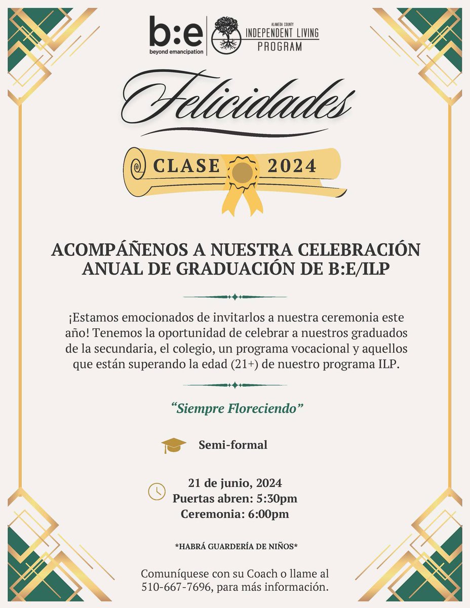 Friendly reminder that June 11th is the hard deadline to RSVP your attendance to the upcoming ILP Graduation. Please make sure you check this off your to do list asap if you plan to attend. We are so happy to see you and celebrate with you soon! Flyers attached for more info.