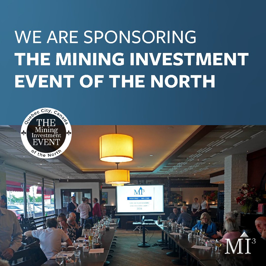mi3comm's tweet photo. We are sponsoring the Mining Investment Event of the North! ⛏

Visit our lounge to connect and enjoy exclusive interviews with CEOs from various mining companies across North America 🇨🇦🇺🇸.

Small-cap companies will be featured in the Lounge for the duration of the event. These selected companies will be available to take meetings with interested parties at their individual tables.

Don't forget to stop by!

1/2 🧵

#mi3 #mi3communications #tsx #tsxv #nyse #stocks #canadianstocks #pennystocks #investorrelations