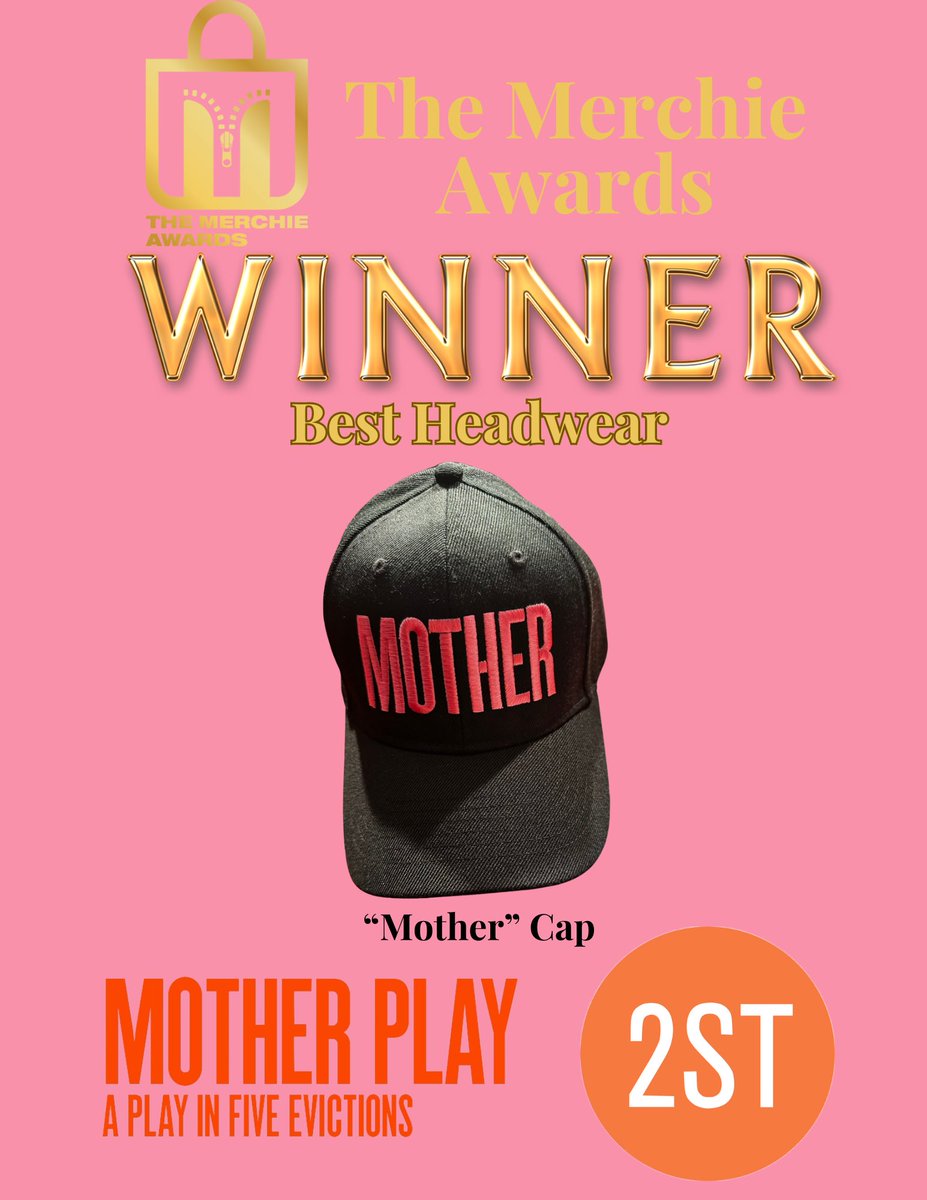 MerchieAwards's tweet photo. Best Headwear goes to #MotherPlay!! https://t.co/HctGTo1fZx