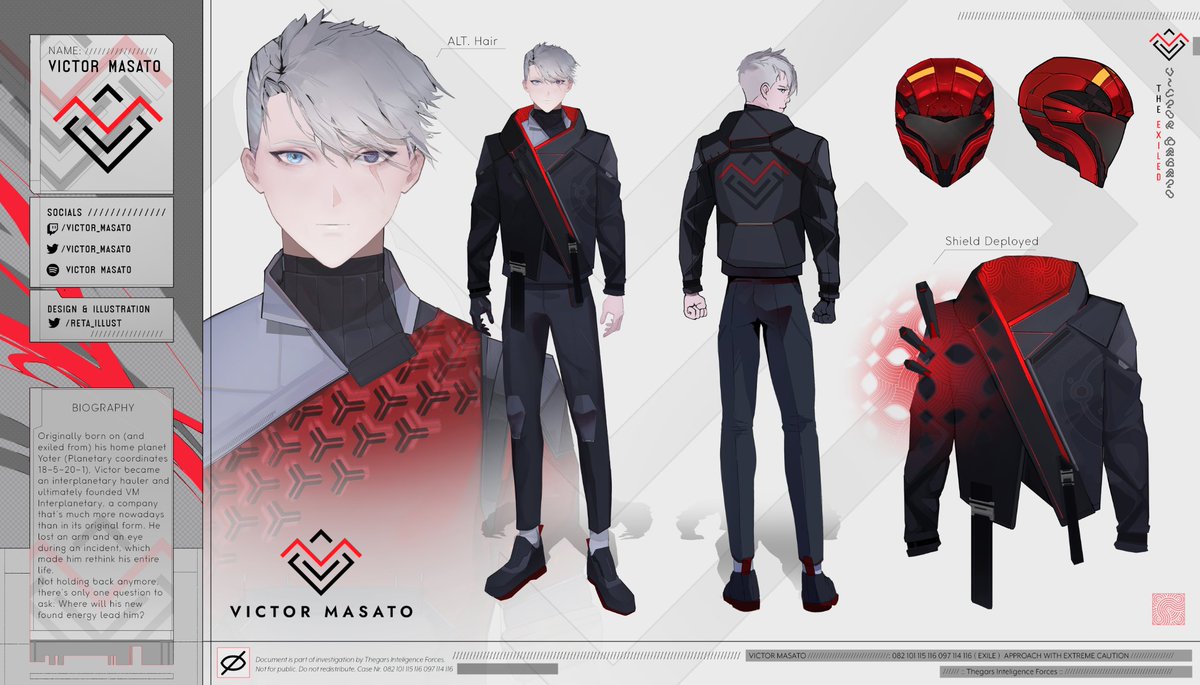 Victor_Masato's tweet photo. I just realized... I actually never posted these... 
I feel like, they deserve to be seen, even if the artist and I are not on speaking terms, and... once I get my head in the right space again, they might might become outdated...
But still, ref-sheets by reta https://t.co/uiH7UcjwLi