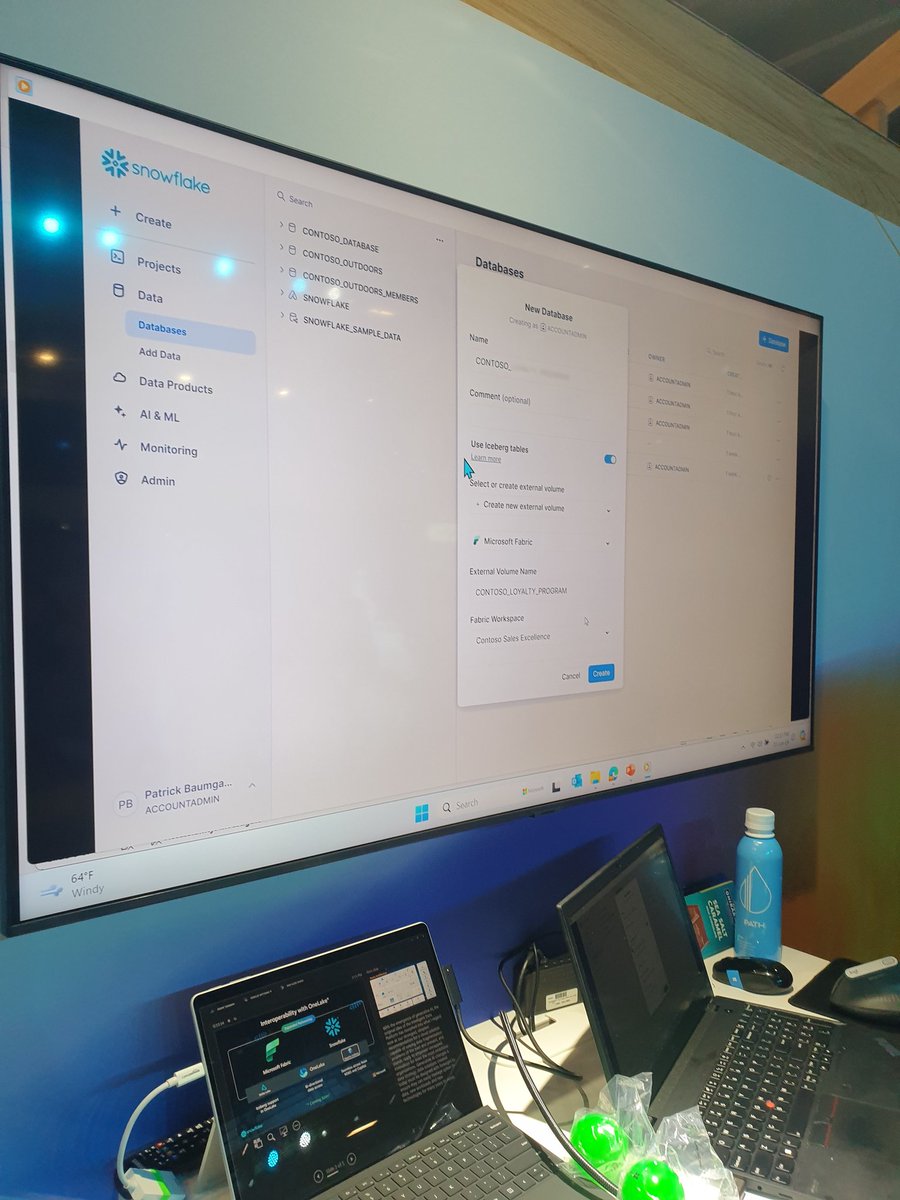 Maria_SQL's tweet image. This is cool: creating a database on Snowflake right inside Azure Fabric
#snowflakesummit #azurefabric