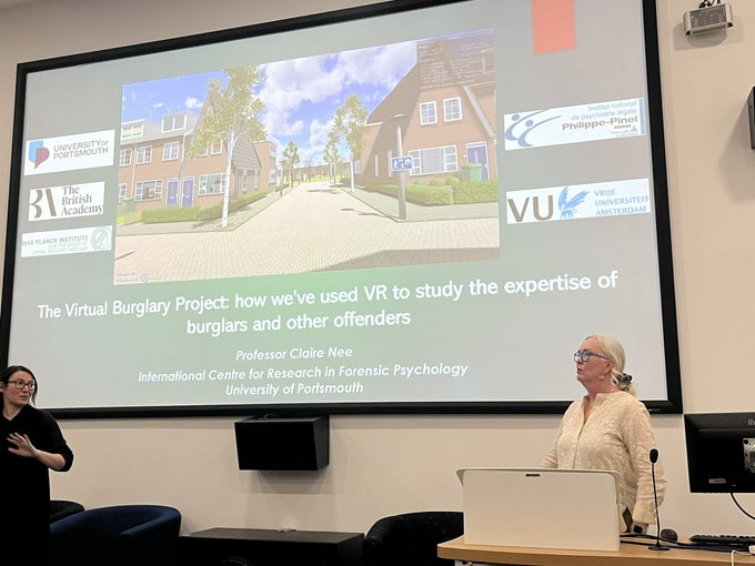 Thank you very much to @hellishnee for your public lecture on the Virtual Burglary Project. Our Centre for Forensic and Investigative Psychology was absolutely delighted to host your fascinating and informative talk.