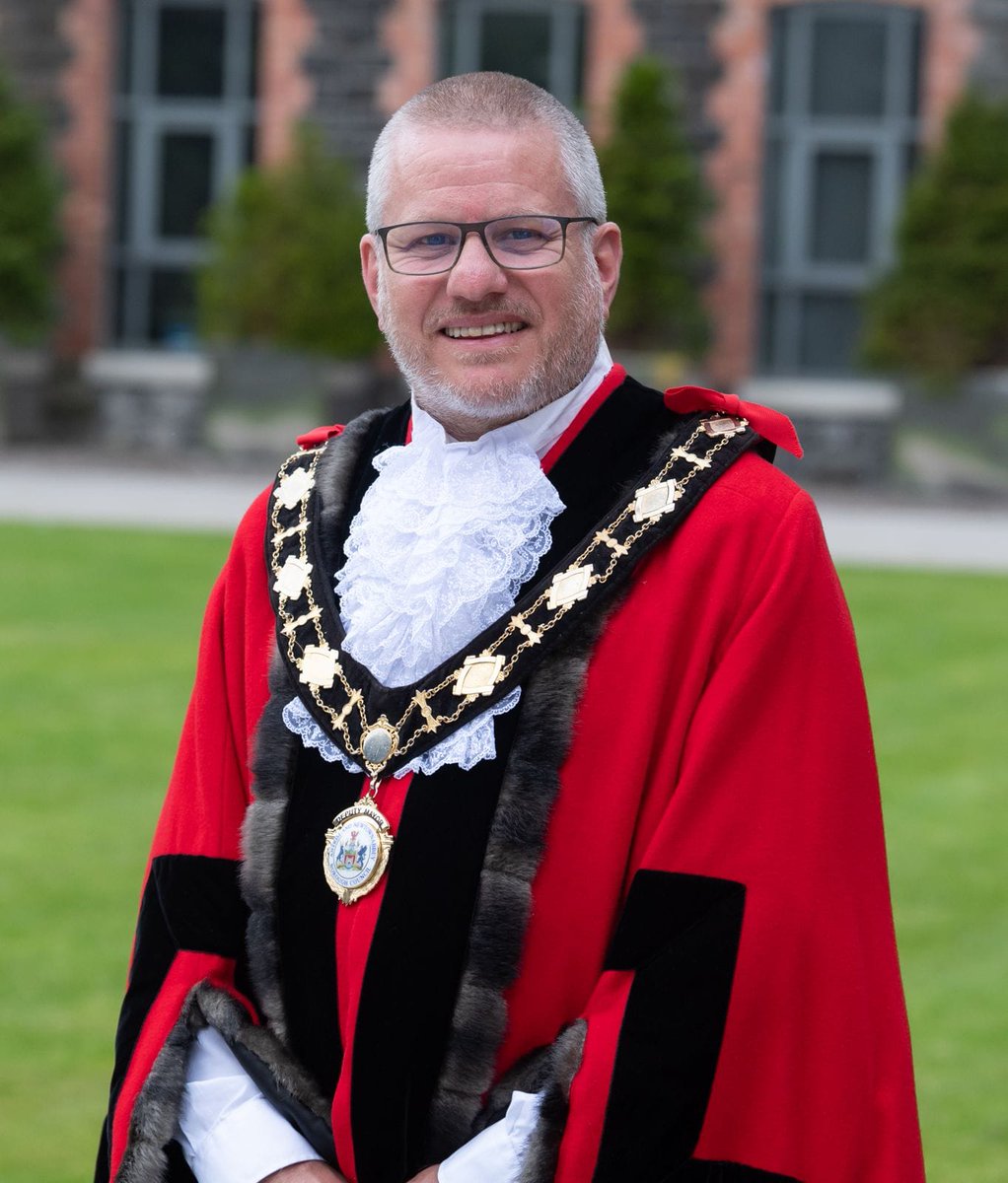 All smiles from the new Mayor and Deputy Mayor of Antrim and Newtownabbey! Congratulations to local lads Neil Kelly (Alliance, Antrim Town) and Paul Dunlop (DUP, Antrim Town).

Full report from the council AGM next week.
Pictures by Dave Pettard Photography <a href="/DPettardPhoto/">Dave Pettard</a>