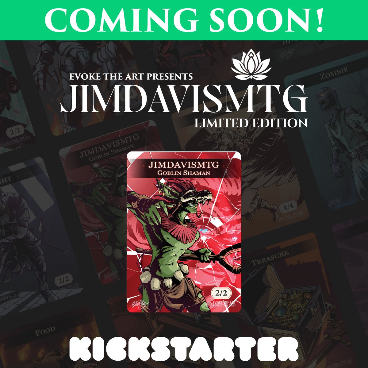 Launching this Friday! 🚀 Excited to collaborate with <a href="/jimdavismtg/">Jim Davis</a> on a Limited Edition Kickstarter, featuring everything from the original set plus new tokens like this branded Goblin Shaman Token.🔥Grab Day 1 freebies! Visit kickstarter.com/projects/zaxim…  #MTG #Kickstarter
