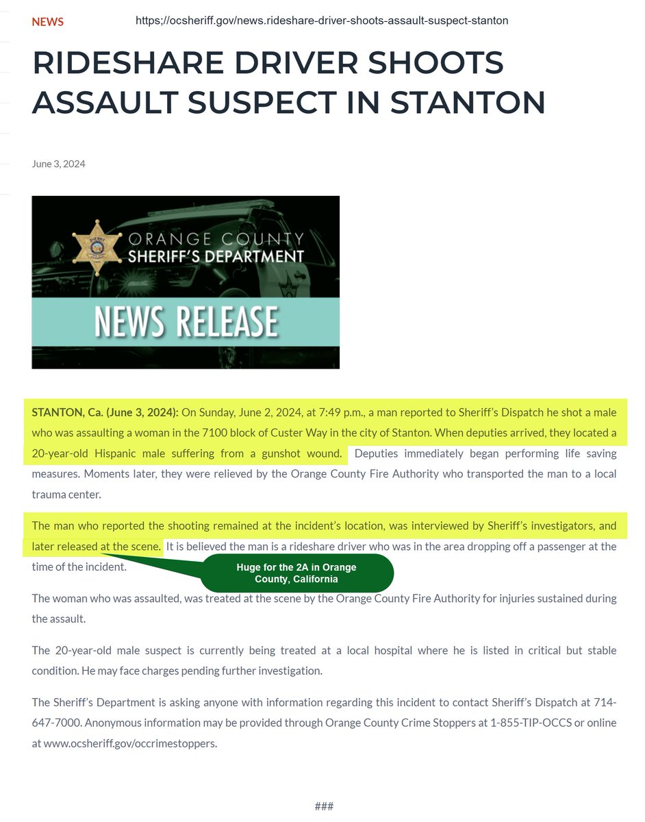 RedRockGuy's tweet image. Great news for the 2nd Amendment in Orange County California