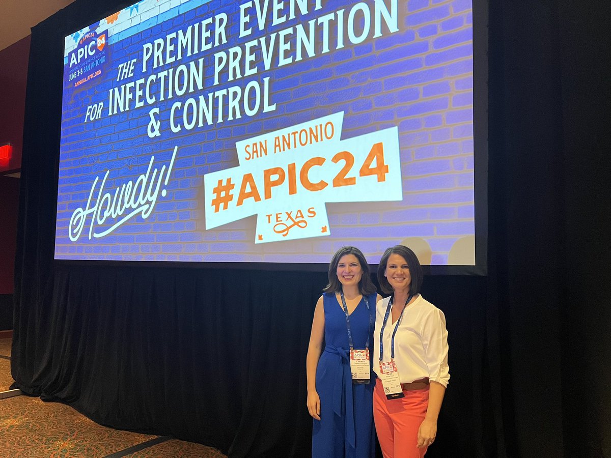 We are SO PROUD of APICGL members Chelsea Ludington &amp; Renee Brum on their state &amp; local #publichealth IP collaboration! Excellent engagement with the audience to identify ways to build bridges! #APIC2024 #infectionprevention