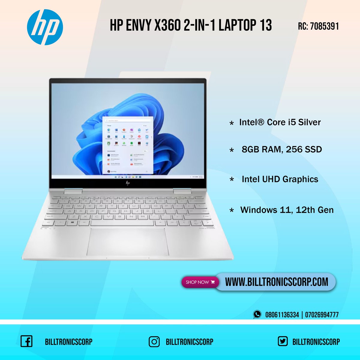 billtronicscorp's tweet photo. Whether you're a student, professional, or artist, this laptop is the perfect tool to unleash your creativity and productivity. 

📍Send us a DM to place an order 
.
.
.
#ComputerStore #abujadigitalstore #abujabusiness #abujacomputerstore #computerstoreinabuja https://t.co/kZkoJOWXq6