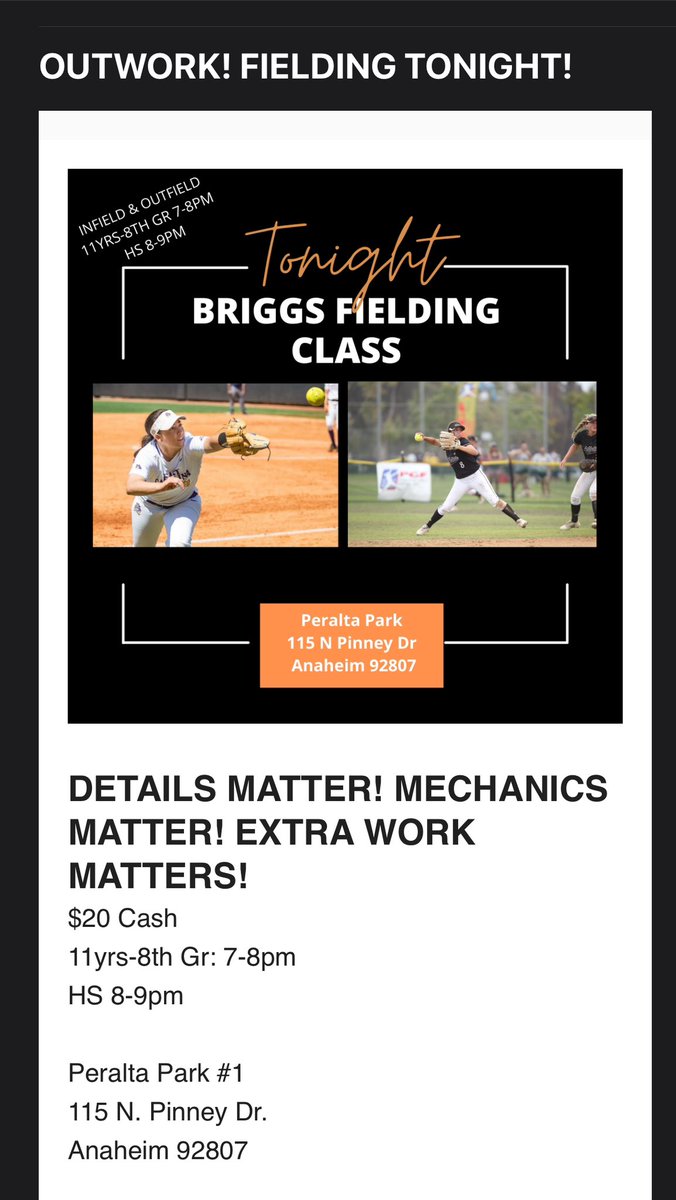 Briggs Softball Trng (@briggsfielding) on Twitter photo 