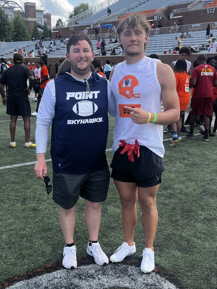 GracenSextonWR's tweet photo. After a great camp, I’m blessed to receive an offer from @PointFootball ‼️
@CoachSkalaski @CoachAdamHolley @GrantMyers44 @CoachJLaw @CoachKRBJr @CoachJLaw @HeadCoachHurst https://t.co/ki53H8jqPt