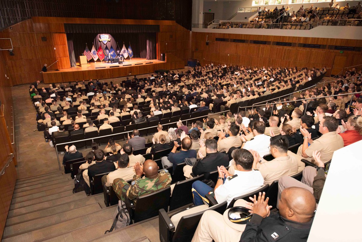 NPS_Monterey's tweet photo. Former Secretary of Defense and retired Marine Corps Gen. James Mattis spoke to a full house of NPS students, faculty and staff in King Hall Auditorium during the school’s latest Secretary of the Navy Guest Lecture (SGL) on May 28. 

Read more: https://t.co/V09a0EBZ41 https://t.co/8Twq8bIPaV
