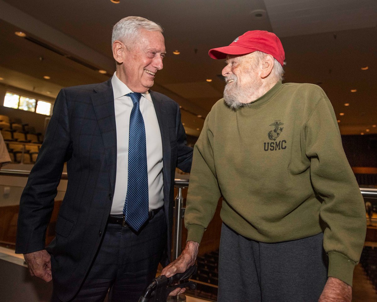 NPS_Monterey's tweet photo. Former Secretary of Defense and retired Marine Corps Gen. James Mattis spoke to a full house of NPS students, faculty and staff in King Hall Auditorium during the school’s latest Secretary of the Navy Guest Lecture (SGL) on May 28. 

Read more: https://t.co/V09a0EBZ41 https://t.co/8Twq8bIPaV