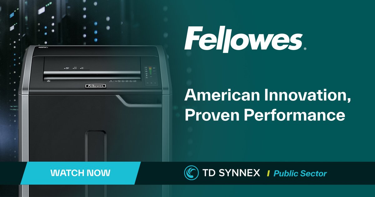 TD_SYNNEX_PS's tweet image. Engineered in the #USA, @FellowesBrands 400 Series #papershredders meet strict #BAA and #TAA standards, supporting American jobs while ensuring top-notch security. Learn more about these strip-cut, cross-cut, high-security shredders: bit.ly/4bii2FH