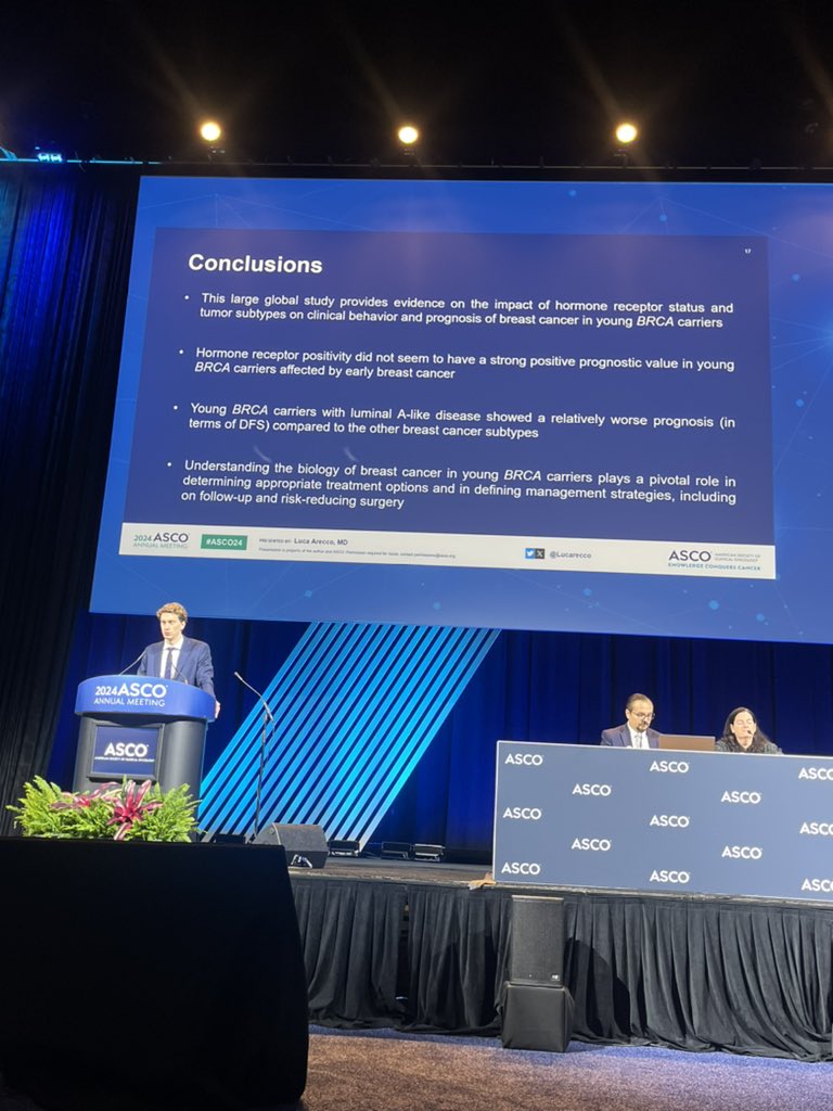 #ASCO24 I cannot be more proud and excited to see a colleague and most of all a Friend on THAT stage 🥹 so well deserve.. and this is just the beginning 💫💫 <a href="/Lucarecco/">Luca Arecco, MD</a> <a href="/matteolambe/">Matteo Lambertini, MD PhD</a> <a href="/UniGenova/">Università di Genova</a>
