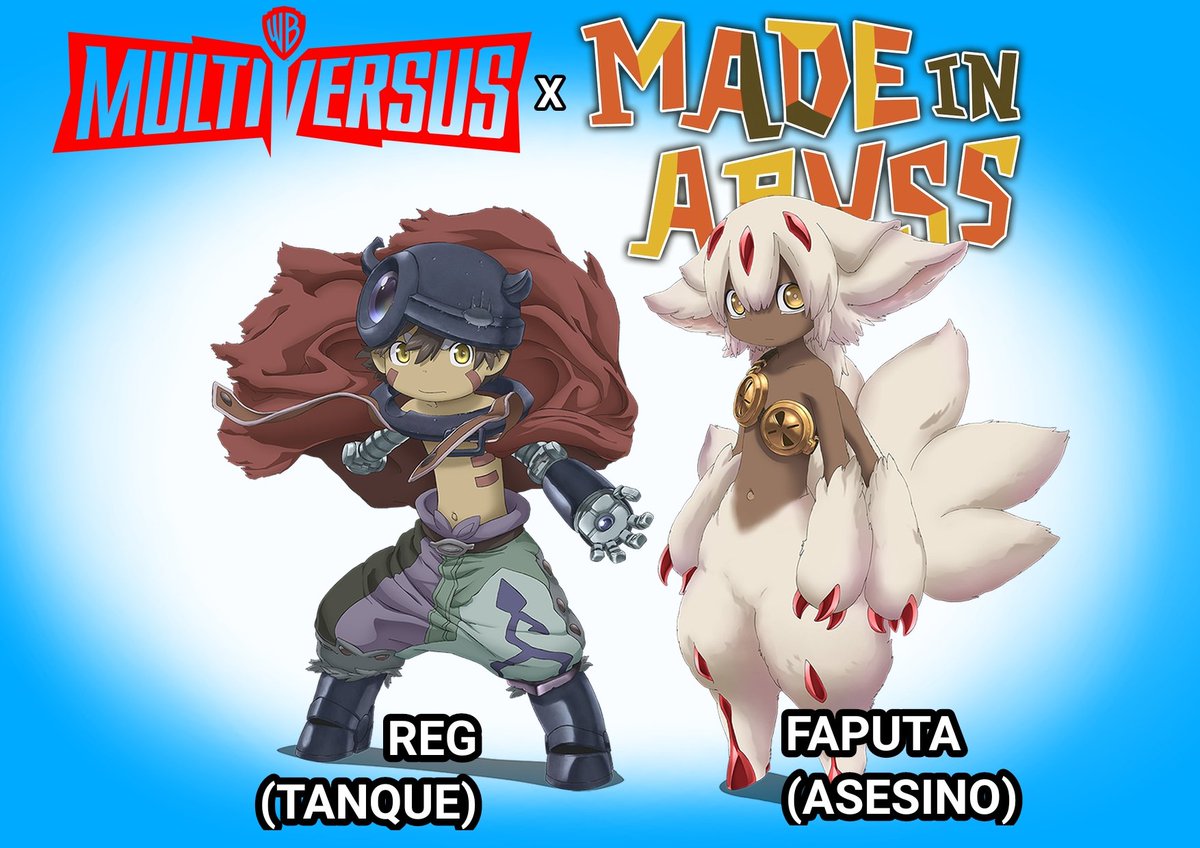 AliveA02's tweet photo. Personajes que me encantaría ver en MULTIVERSUS:
@multiversus @Player1stGames @thatlukeperson @netflix @tukushiA @miabyss_anime @adultswim #hilda #mia #madeinabyss #Smilingfriends #multiversus https://t.co/8NIsOQj72U