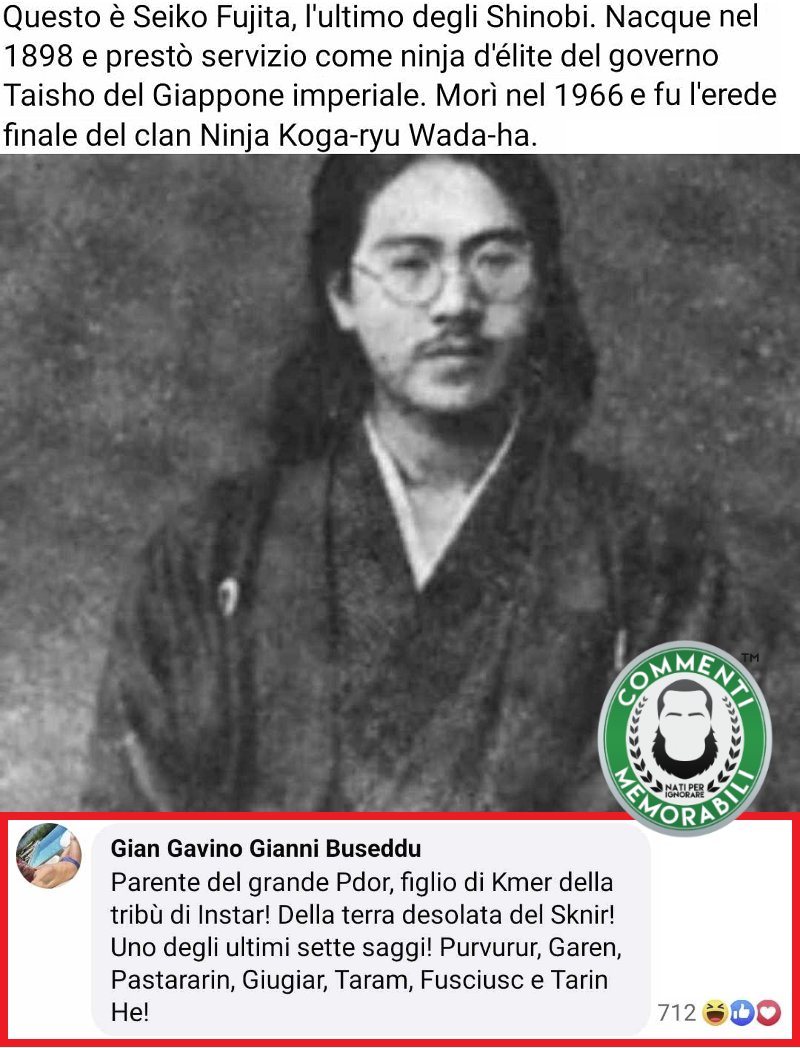 CM_Memorabili's tweet photo. Per la sua capacità di diventare invisibile in un lampo, diventò presto il santo protettore degli impiegati comunali. #seijofujita #ultimoninja #commentimemorabili https://t.co/7q9Ea5Y2eY