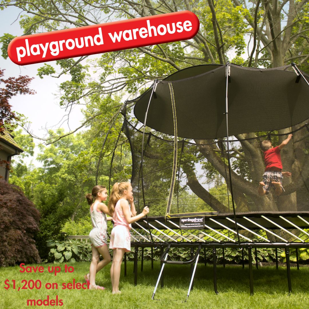 playgroundstore's tweet image. Save up to $1,200 off Springfree Trampolines. Discounts vary by model.
Models excluded: compact oval, compact round, and mini round. Can't be combined with any other offer. Offer ends 6/17 or while quantities last. #PlaygroundWarehouse #WeBuildFun #Calabasas #SanDiego #Springfree