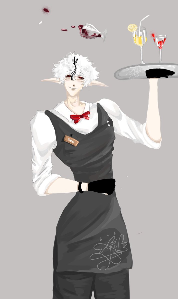 Chickenrealy's tweet photo. " 🍷 Proper Service 🍷 "
 
Another Geo art, cuz whynot 😨😔

#digitalartists
#digitalart
#commissionsopen
#ArtistOnX

🍻 hope your all having a great day.🍻 https://t.co/PNGJLqTgTV