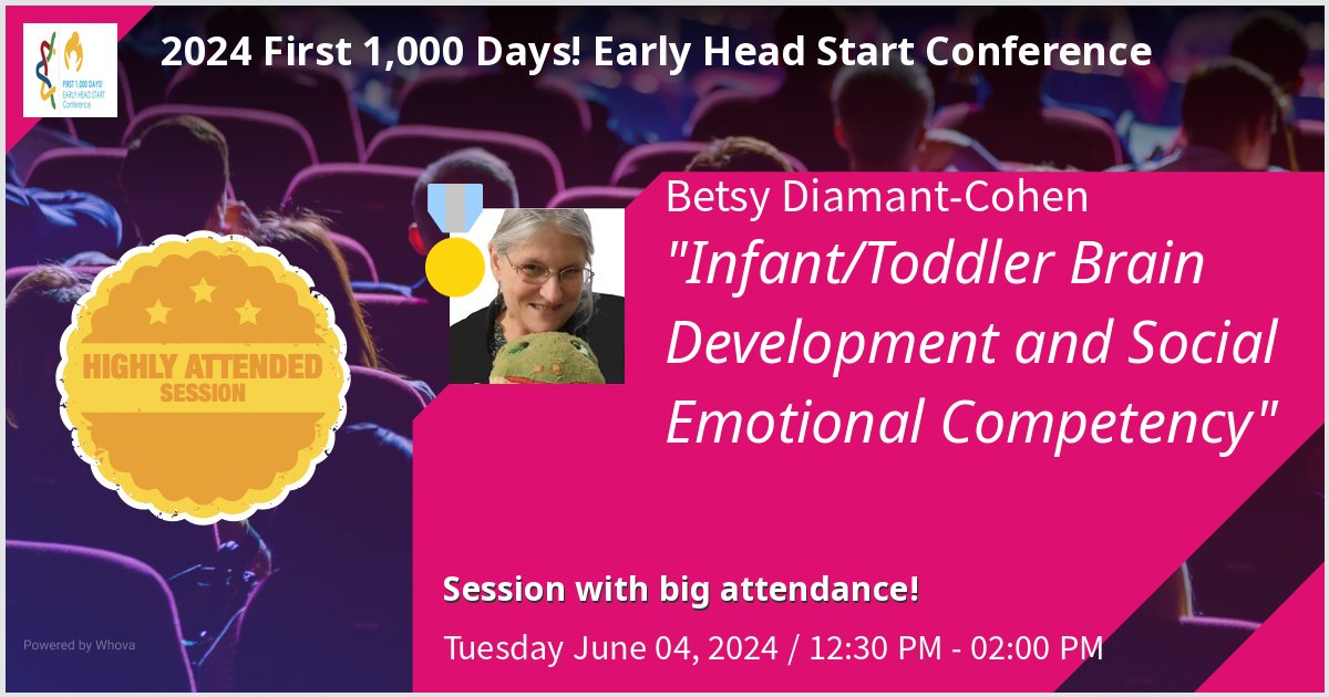 betsydc1's tweet photo. Giving a talk at 2024 First 1,000 Days! Early Head Start Conference on Infant/Toddler Brain Development and Social Emotional Competency. Join us!  - via #Whova event app https://t.co/RoNdCY2Sa5
