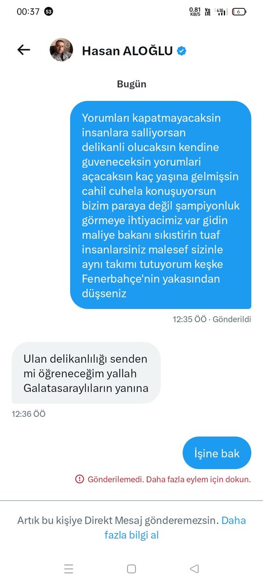 Bu tür muptezeller bu tür yaratiklar kendini Fenerbahçeli zannediyor işte böyle rezil rusva insanlar varken biz şampiyonluk ümidi tutuyoz içimizde yazıklar olsun çocuğumun ismini boşuna Can Bartu koymusum ben beni Galatasarayla yakistiriyor Allah'ın belasi varliklar