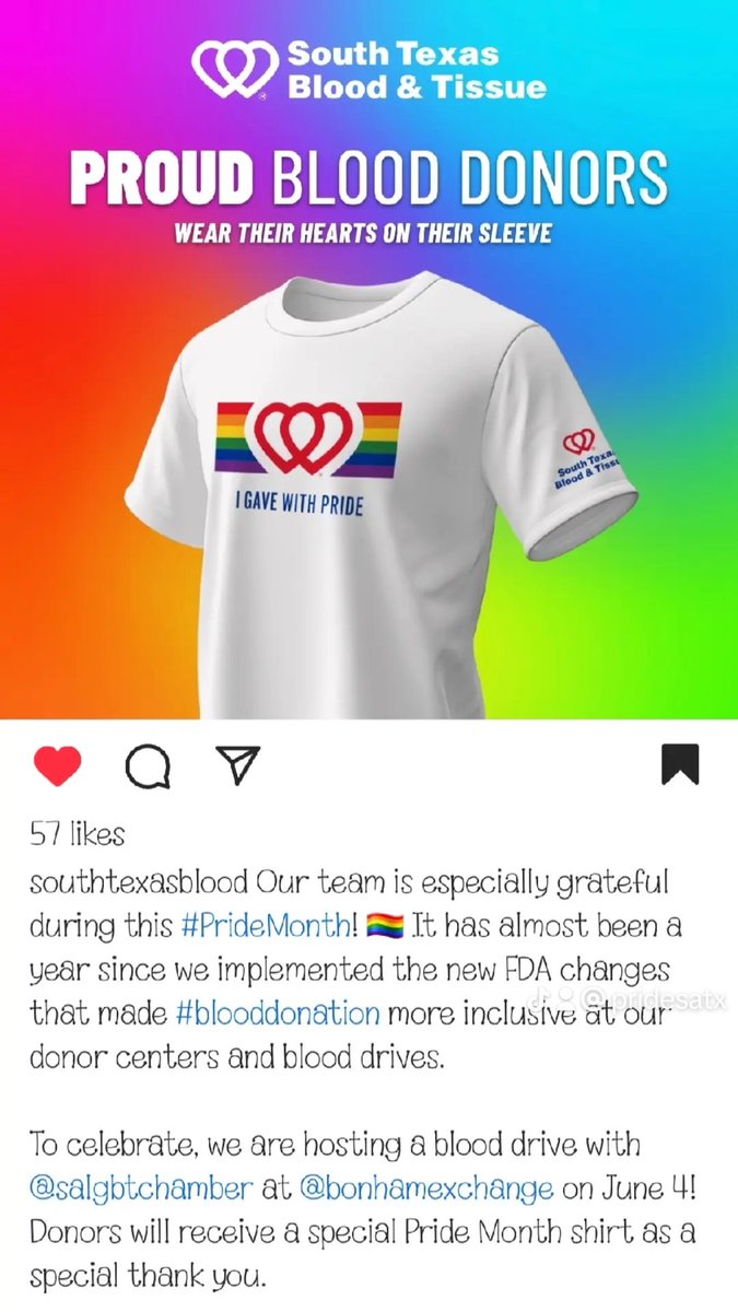 Pride San Antonio (@pridesanantonio) on Twitter photo #SouthTexasBlood #PrideMonth #DonateWithPride <a href="/SouthTexasBlood/">South Texas Blood & Tissue</a> <a href="/bonhamexchange/">Bonham Exchange</a>
June 4th from 4pm - 9pm #SouthTexasBlood #PrideMonth #DonateWithPride <a href="/SouthTexasBlood/">South Texas Blood & Tissue</a> <a href="/bonhamexchange/">Bonham Exchange</a>
June 4th from 4pm - 9pm