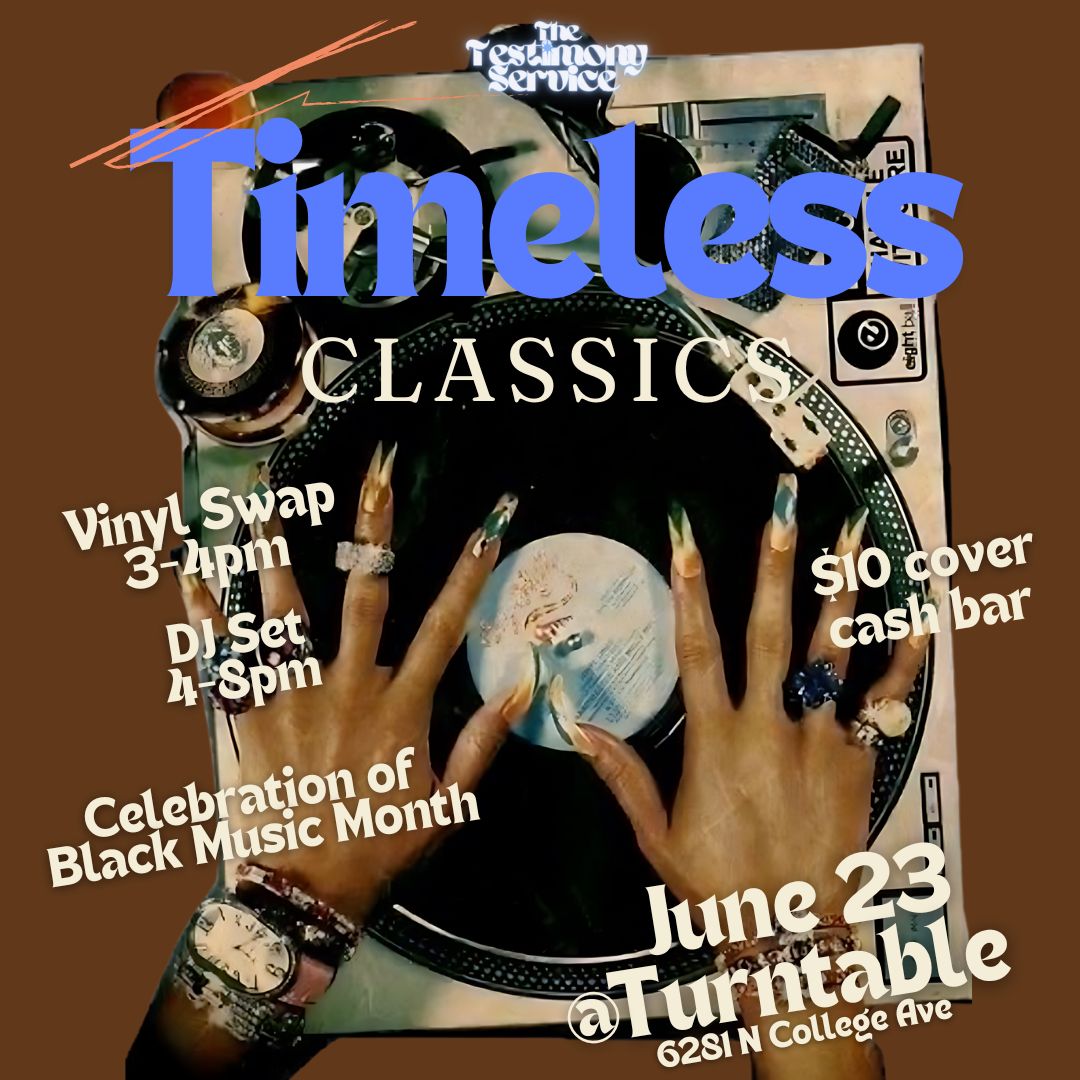 Testify_Serve's tweet photo. This Summer at The Testimony Service! 

Next Up!
June 23 TIMELESS CLASSICS
Celebrating Black Music Month with a DJ set and Vinyl swap. 

July 27, SHOW &amp; TELL 
Session led by @optimisticbrit for @blackspaceindy 
Collage activity led by @sarahjinthecity 

Save the Dates!!! https://t.co/tjiCC8yZVO