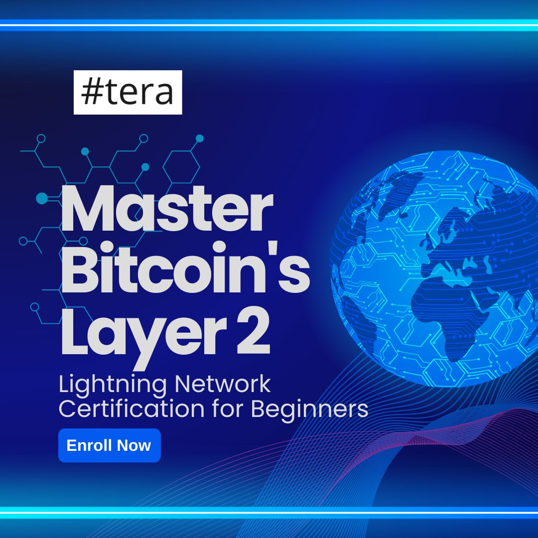 joinhashtera's tweet photo. Unlock the power of Bitcoin's Layer 2 with our Lightning Network Certification for Beginners! 🌟

Learn through examples and step-by-step processes to master scripts, payment channels, liquidity, HTLCs, and more.
✨
https://t.co/DdQgrYgNtU https://t.co/HJbybXHW5a